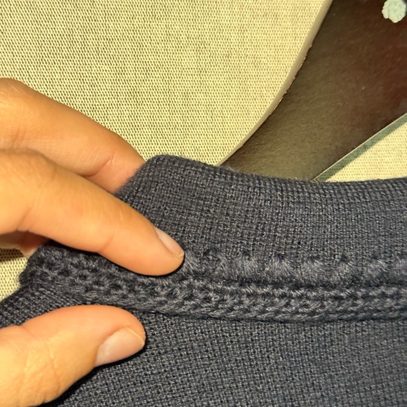 Sezane Betty Cardigan In Navy Crochet Sz XS - Picture 15 of 15